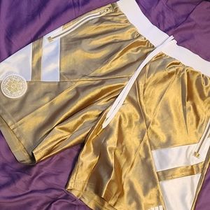 Kith x Adidas, Medium, Gold and White Soccer Shorts